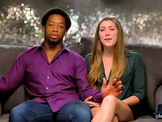Bi-racial duo finds blonde for their first three-way