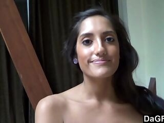 Pov screw with a wondrous latina during a audition