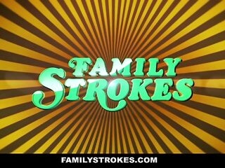 FamilyStrokes - Hot Mummy Sucks Off Step-Son
